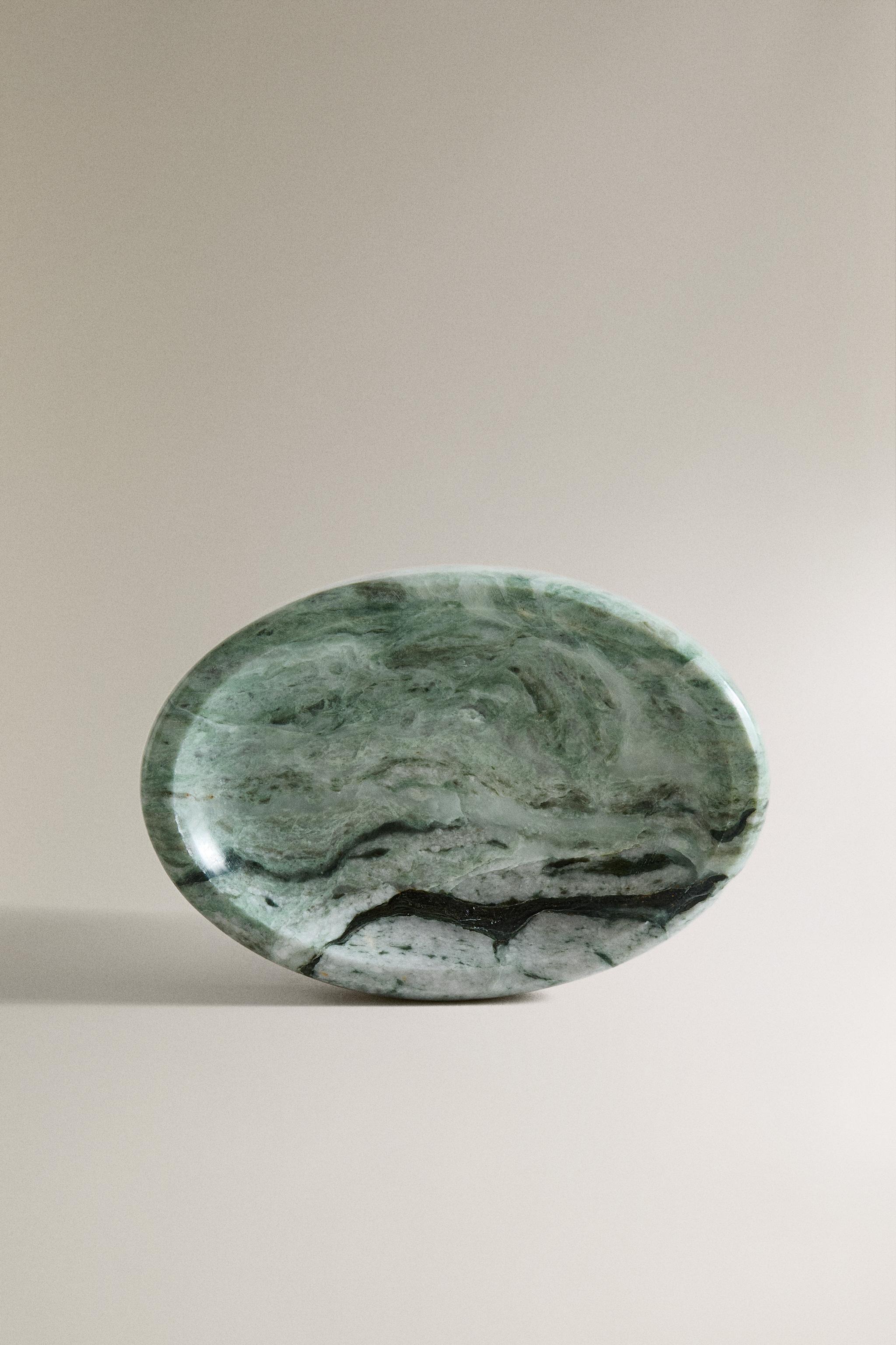 GREEN MARBLE SOAP DISH